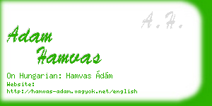 adam hamvas business card